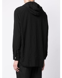 schwarzes Langarmhemd von Comme des Garcons Homme Deux