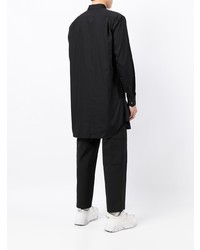 schwarzes Langarmhemd von Comme Des Garcons Homme Plus