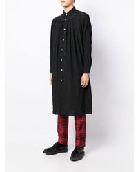 schwarzes Langarmhemd von Comme Des Garcons Homme Plus