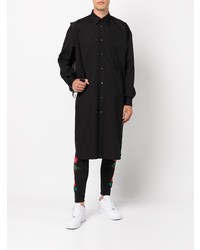 schwarzes Langarmhemd von Comme Des Garcons Homme Plus