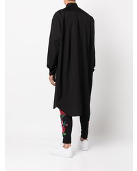 schwarzes Langarmhemd von Comme Des Garcons Homme Plus