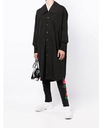 schwarzes Langarmhemd von Comme Des Garcons Homme Plus