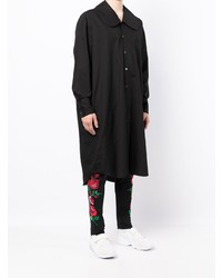 schwarzes Langarmhemd von Comme Des Garcons Homme Plus