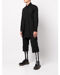 schwarzes Langarmhemd von Comme Des Garcons Homme Plus