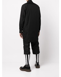 schwarzes Langarmhemd von Comme Des Garcons Homme Plus