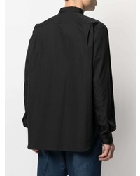 schwarzes Langarmhemd von Comme Des Garcons Homme Plus