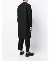 schwarzes Langarmhemd von Comme Des Garcons Homme Plus