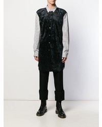 schwarzes Langarmhemd von Comme Des Garcons Homme Plus