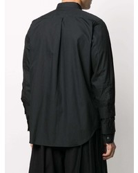 schwarzes Langarmhemd von Comme Des Garcons Homme Plus