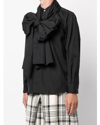 schwarzes Langarmhemd von Comme Des Garcons SHIRT