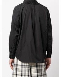 schwarzes Langarmhemd von Comme Des Garcons SHIRT