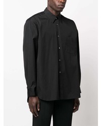 schwarzes Langarmhemd von Comme Des Garcons SHIRT