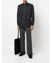 schwarzes Langarmhemd von Comme Des Garcons SHIRT