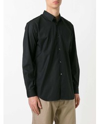 schwarzes Langarmhemd von Comme Des Garcons SHIRT