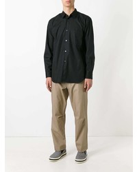 schwarzes Langarmhemd von Comme Des Garcons SHIRT