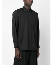 schwarzes Langarmhemd von Comme Des Garcons SHIRT