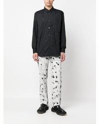 schwarzes Langarmhemd von Comme Des Garcons SHIRT