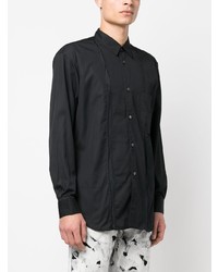 schwarzes Langarmhemd von Comme Des Garcons SHIRT