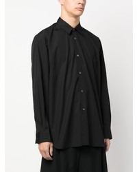 schwarzes Langarmhemd von Comme Des Garcons SHIRT