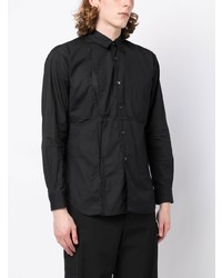 schwarzes Langarmhemd von Comme Des Garcons SHIRT