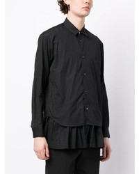 schwarzes Langarmhemd von Comme Des Garcons SHIRT