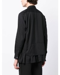 schwarzes Langarmhemd von Comme Des Garcons SHIRT