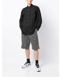 schwarzes Langarmhemd von Comme Des Garcons SHIRT