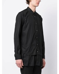 schwarzes Langarmhemd von Comme Des Garcons SHIRT