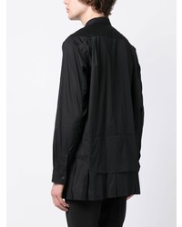 schwarzes Langarmhemd von Comme Des Garcons SHIRT