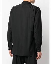 schwarzes Langarmhemd von Comme Des Garcons SHIRT