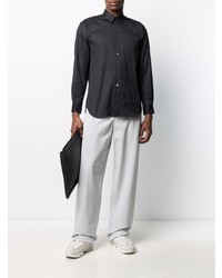 schwarzes Langarmhemd von Comme Des Garcons SHIRT