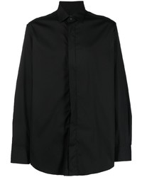 schwarzes Langarmhemd von Corneliani
