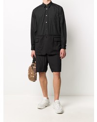 schwarzes Langarmhemd von Black Comme Des Garçons