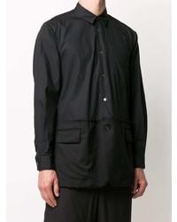 schwarzes Langarmhemd von Black Comme Des Garçons