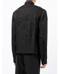 schwarzes Langarmhemd von Black Comme Des Garçons