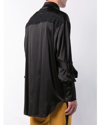 schwarzes Langarmhemd von Yang Li