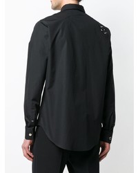 schwarzes Langarmhemd von Alexander McQueen