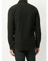 schwarzes Langarmhemd von Kris Van Assche