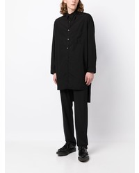 schwarzes Langarmhemd von Yohji Yamamoto