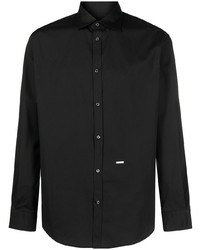 schwarzes Langarmhemd von DSQUARED2