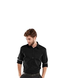 schwarzes Langarmhemd von EMILIO ADANI