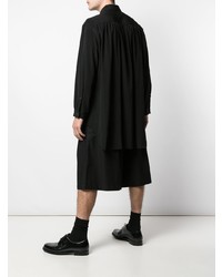 schwarzes Langarmhemd von Yohji Yamamoto