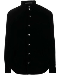 schwarzes Langarmhemd von Giorgio Armani
