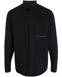 schwarzes Langarmhemd von GR10K