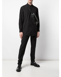 schwarzes Langarmhemd von Yohji Yamamoto