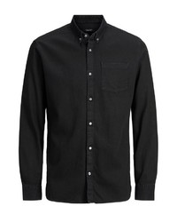 schwarzes Langarmhemd von Jack & Jones