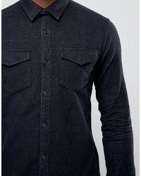 schwarzes Langarmhemd von Jack and Jones