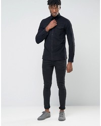 schwarzes Langarmhemd von Jack and Jones