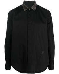 schwarzes Langarmhemd von John Richmond