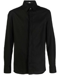 schwarzes Langarmhemd von Karl Lagerfeld